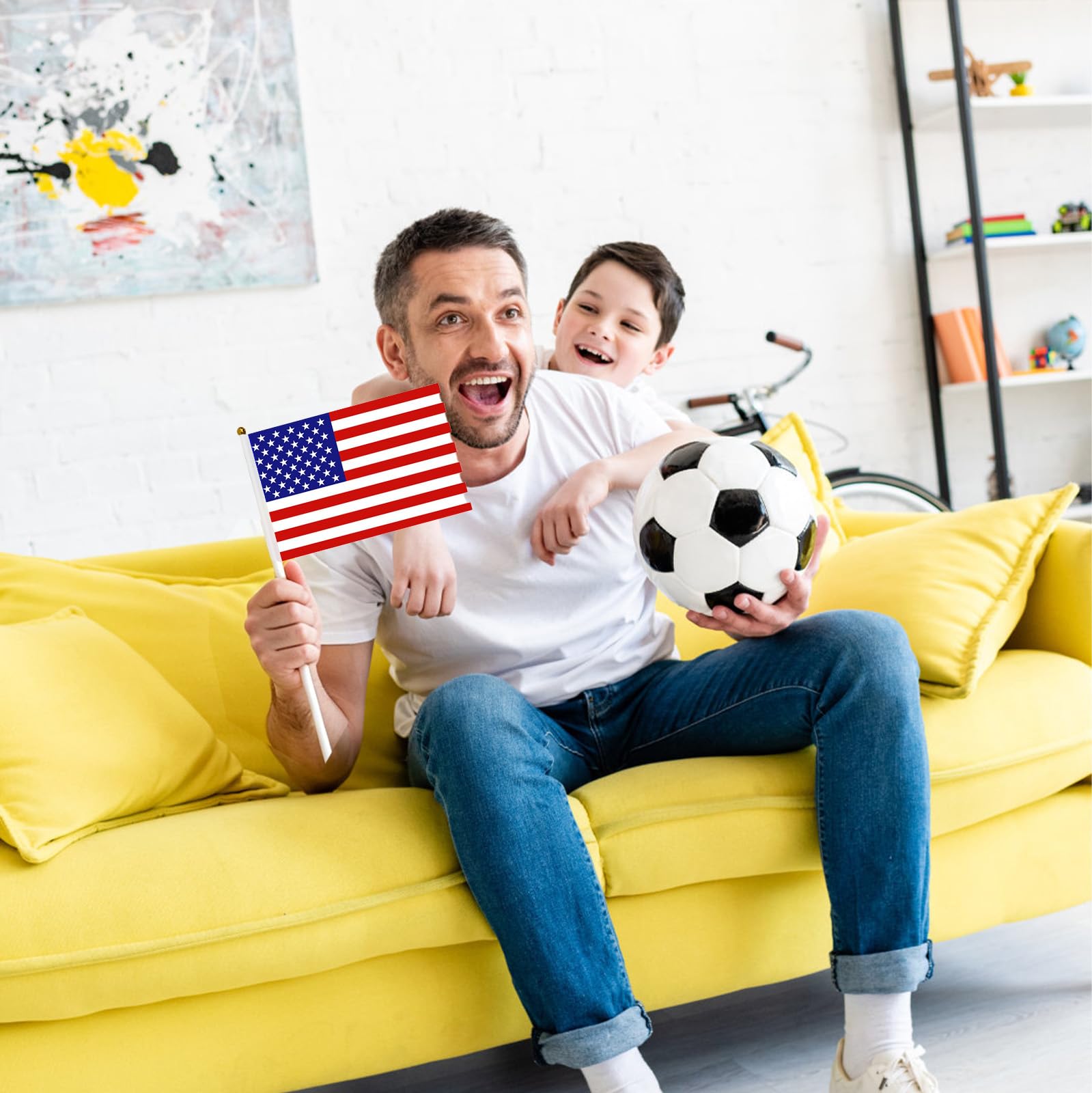48 banderas de países pequeñas de mano doble cara para Mundial de Fútbol 2026