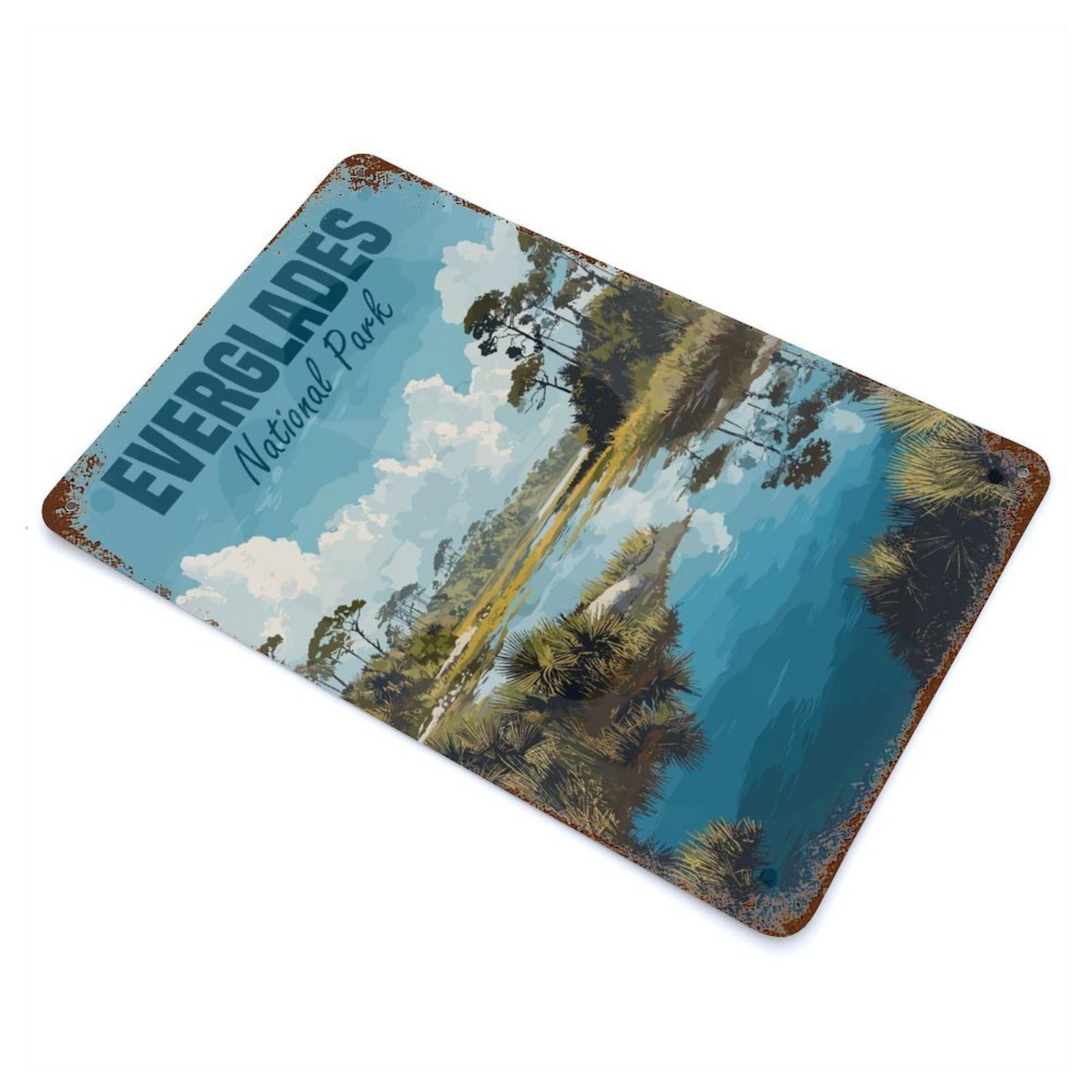 Everglades National Park Vintage Metal Tin Sign 11.8"x7.9", for Garage, Bar And Workshop Decor, Novelty Wall Decor