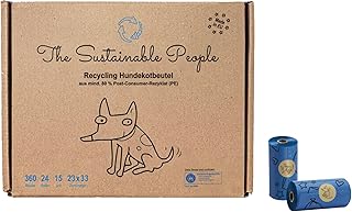 The Sustainable People TSP Recycling Dog Waste Bags, Resource-Conserving, Made from 97% Old Plastic, Large, Strong (15 µm), Safe and Moisture-Resistant product image