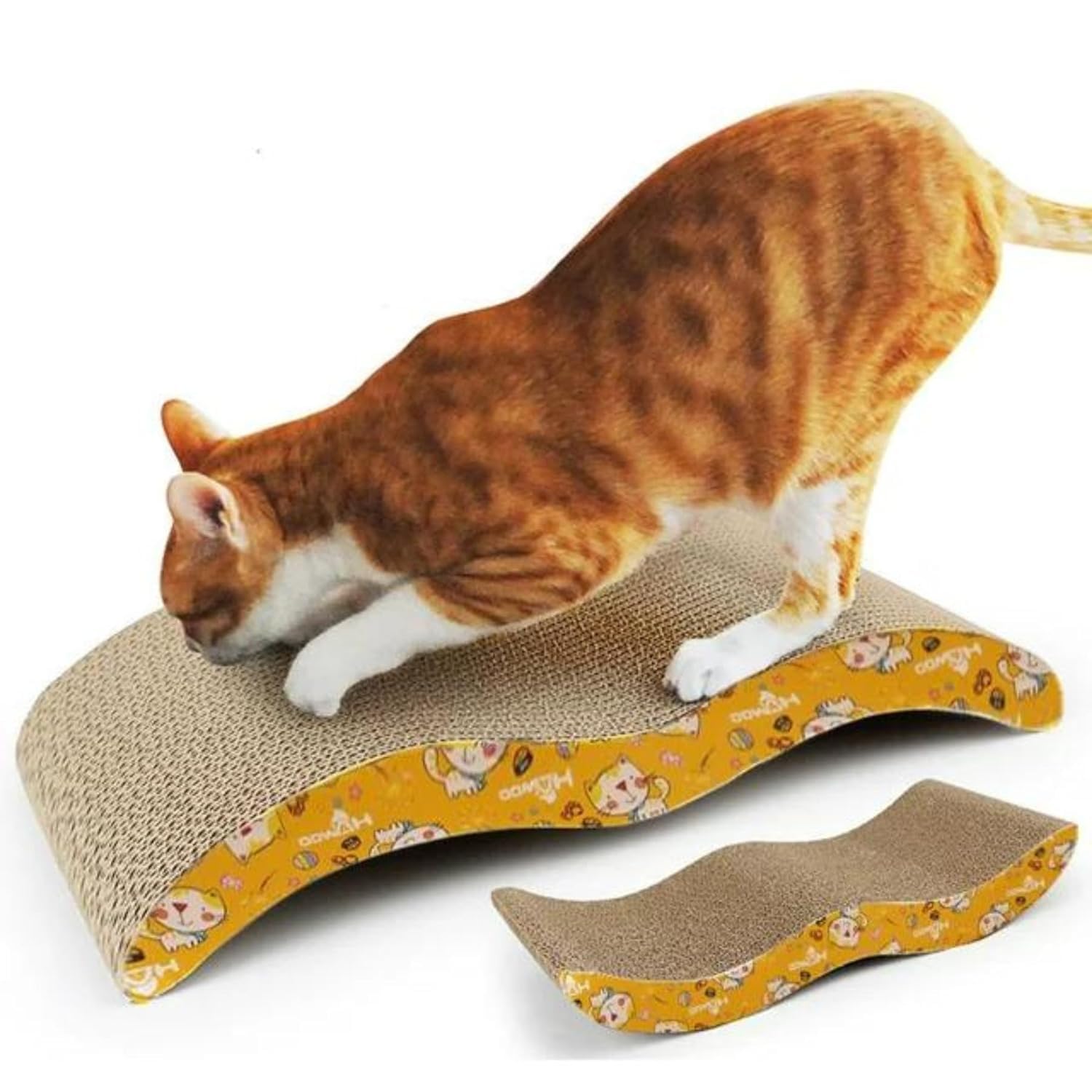 PSK PET MART Corrugated Cardboard Reversible Cat Scratcher | Premium Scratch Texture Design with 100% Chemical Free Catnip Recyclable Toy for Cat/Kitten/Puppy/Pack of 1 (Brown, MB12) (B0D11MMMQN) Amazon Price History, Amazon Price Tracker