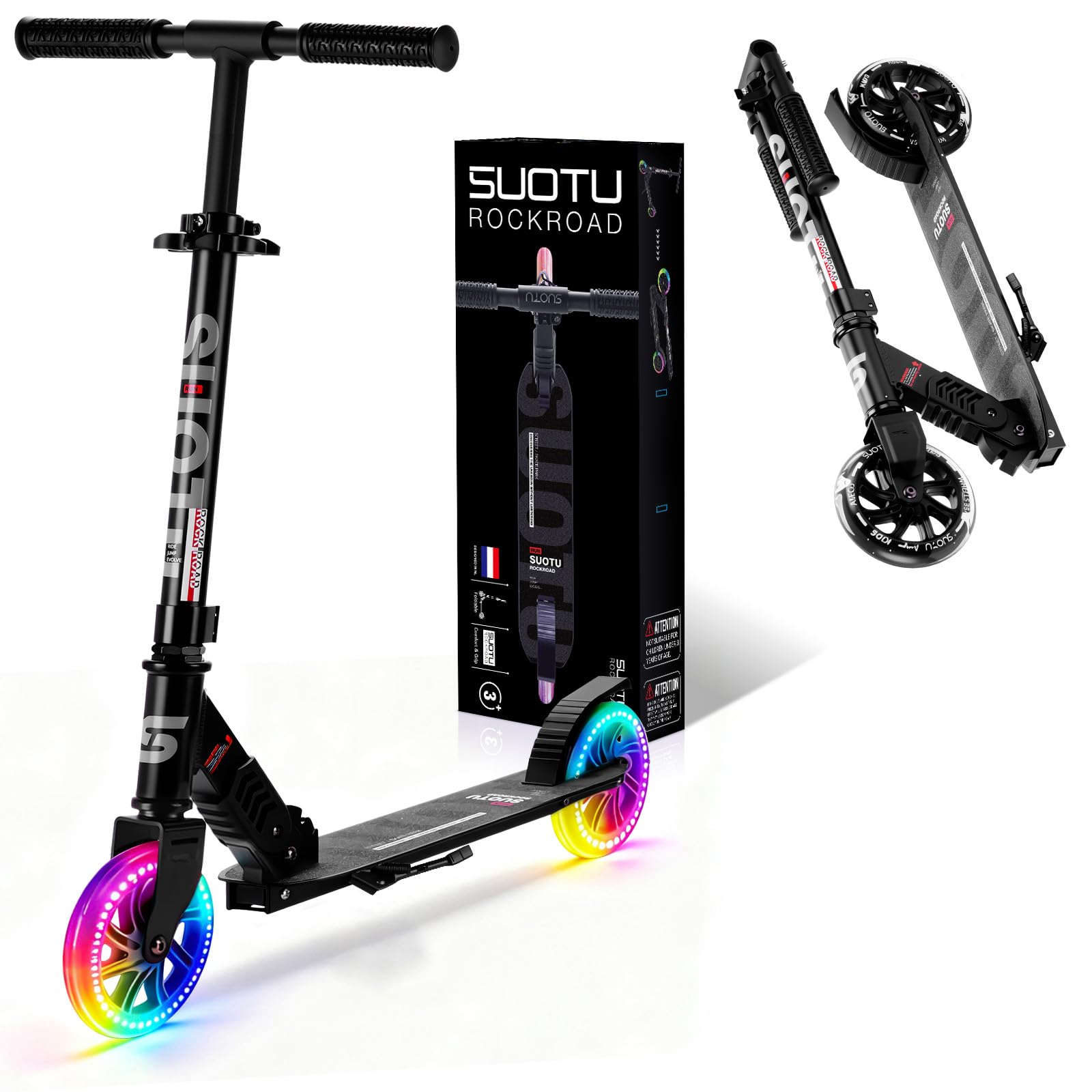 Caroma Kick Scooter Para Niños De 3 A 12 Años, Patinete Con