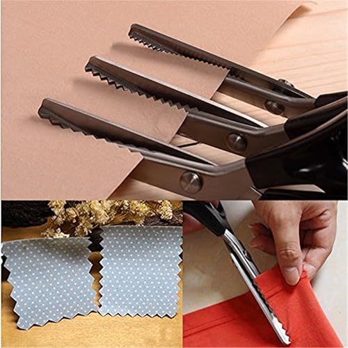 Miniatura 7 de Tijeras profesionales de costura para costura, tijeras profesionales de acero inoxidable para pintar, agarre cómodo, cuchillas dentadas y