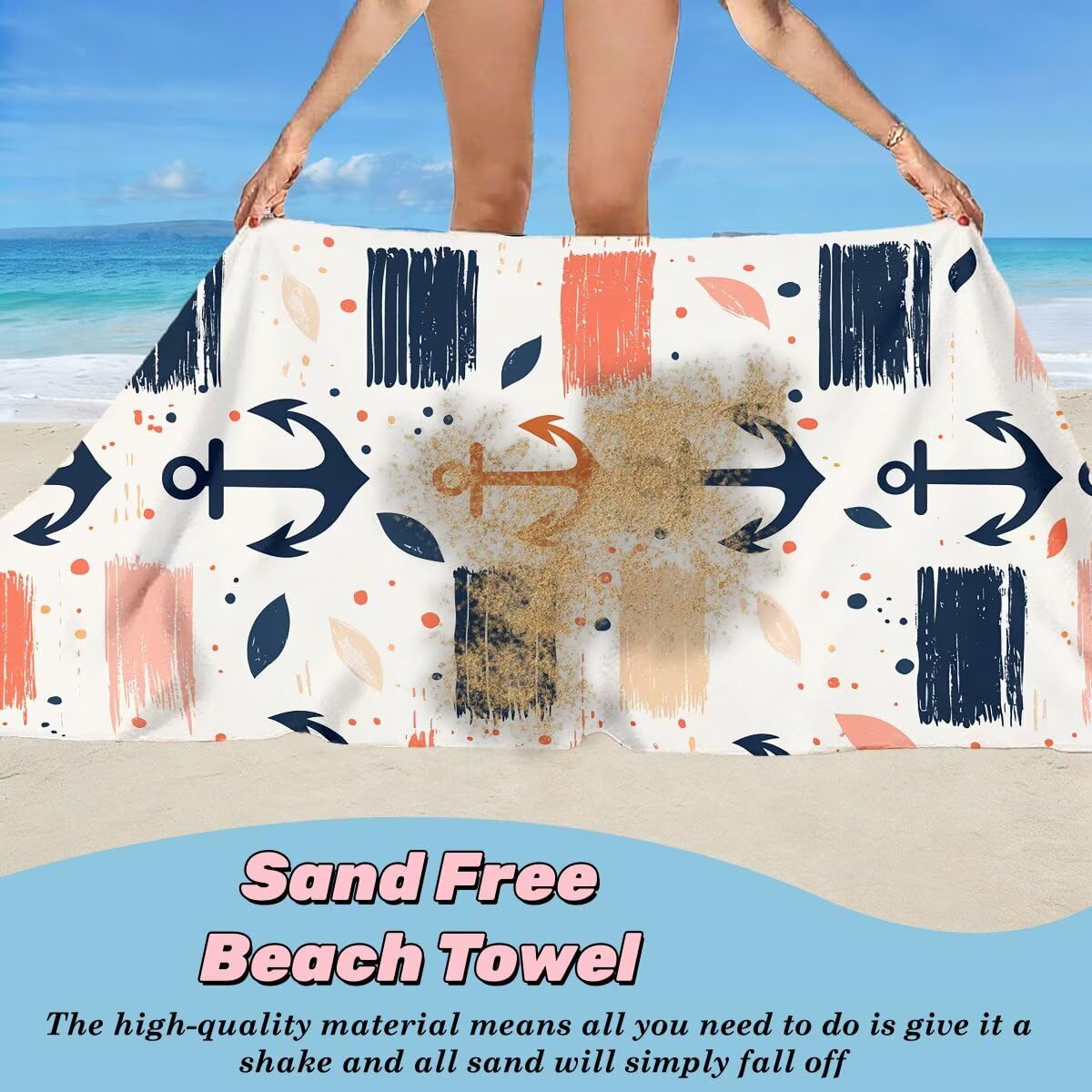 Ręcznik plażowy XXL, 90 x 180 cm, zestaw 2 szt., ręcznik plażowy z mikrofibry, szybkoschnący, ręcznik do sauny, fitness, bez piasku, ręcznik plażowy, do sauny, duży ręcznik kąpielowy, prezent dla