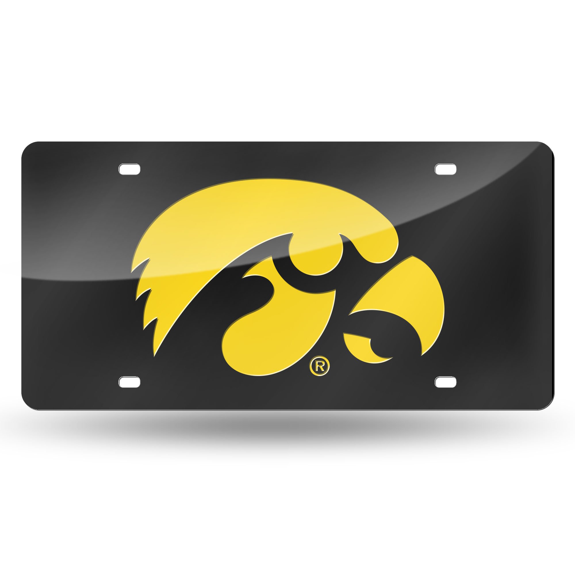 Rico Industries NCAA Iowa Hawkeyes Laser Inlaid Metal License Plate Tag