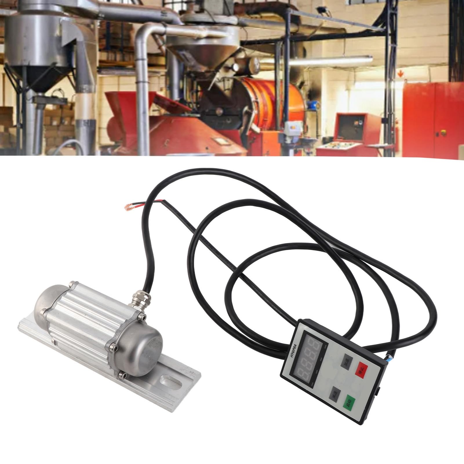 Motore Vibratore per Calcestruzzo, Motore Vibrante Senza Spazzole DC 12V in Lega di Alluminio 7500 Giri/min Display Digitale Regolabile IP65 per Costruzione Schermo Alimentatore Tavolo (10W)