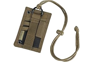 OneTigris Tactical ID Card Holder Hook & Loop Patch Badge Holder Neck Lanyard