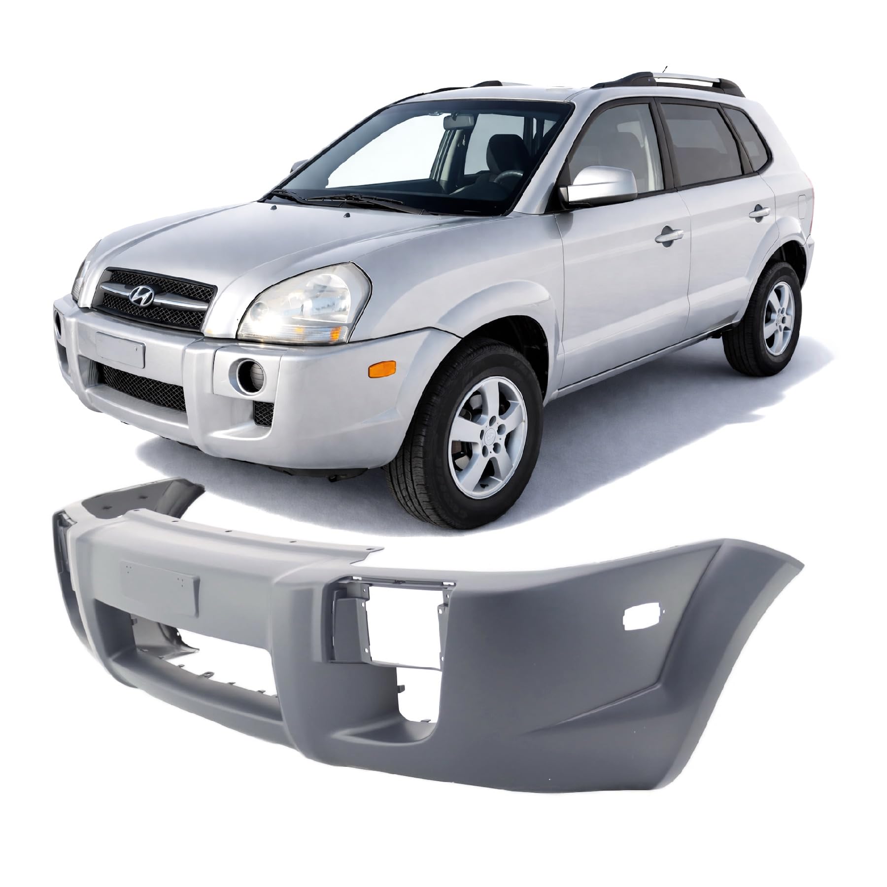 FitParts Compatible with Hyundai Tucson 2005–2009 Front Bumper Cover