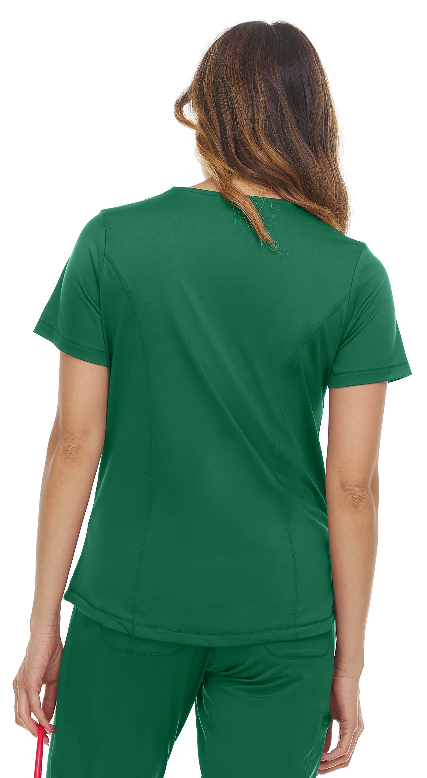 MediChic Women's Scrubs V-Neck Nylon Spandex Active Scrub Top