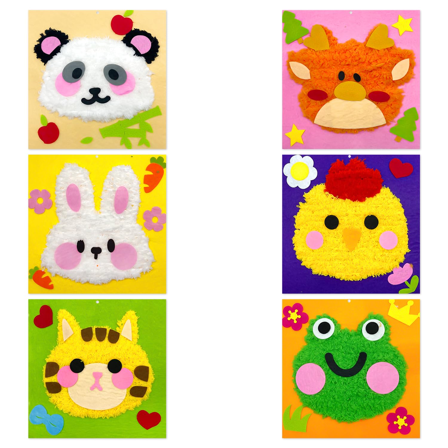 Bojueshaw 6PCS Sewing Tool Kit for Kids - DIY Creative Cartoon Yarn Embroidery Craft Set, Beginner-Friendly Stitching and Threading Kit with Detailed Design for Learning Sewing