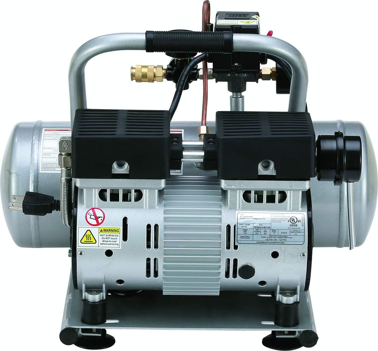 Prоduсt Dеаl California Air Tools 2010AGK18 Ultra Quiet & Oil-Free 1.0 Hp, 2.0 Gal. Aluminum Tank Air Compressor with Nail Gun Kit