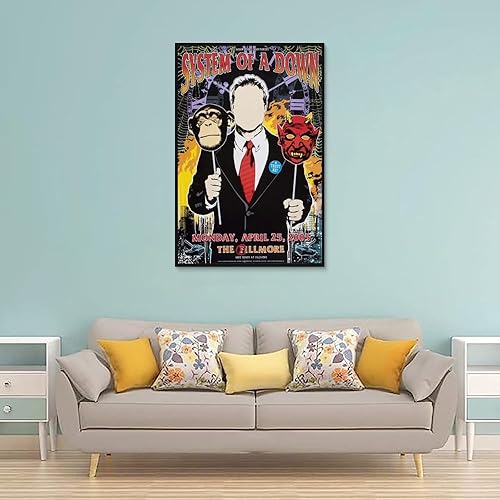 Miniatura 2 de Huici System of A Down - Póster de concierto para habitación, póster estético, pintura decorativa, lienzo, arte de pared, póster de sala de estar,