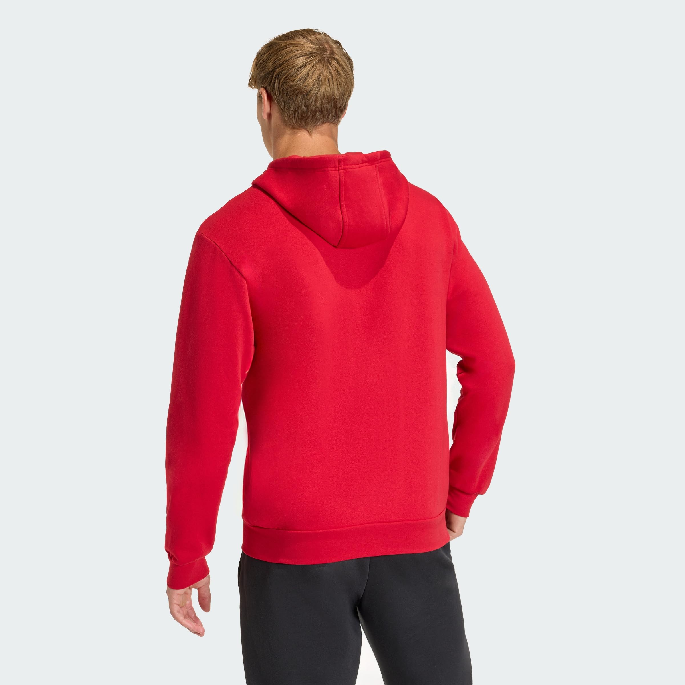 adidas Mezczyzni Entrada26 Full Zip Hoodie Sweatshirt, team power red 2/white, M