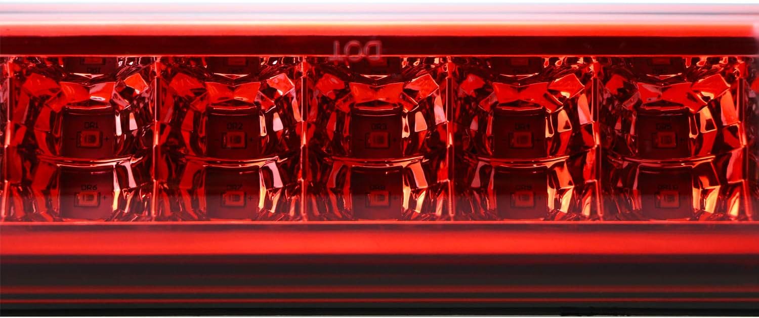 Tresound 3rd Third Brake Light for 2004-2012 Chevy Chevrolet Colorado/GMC Canyon Cargo Light High Mount LED Tail Lamp (Red Lens)