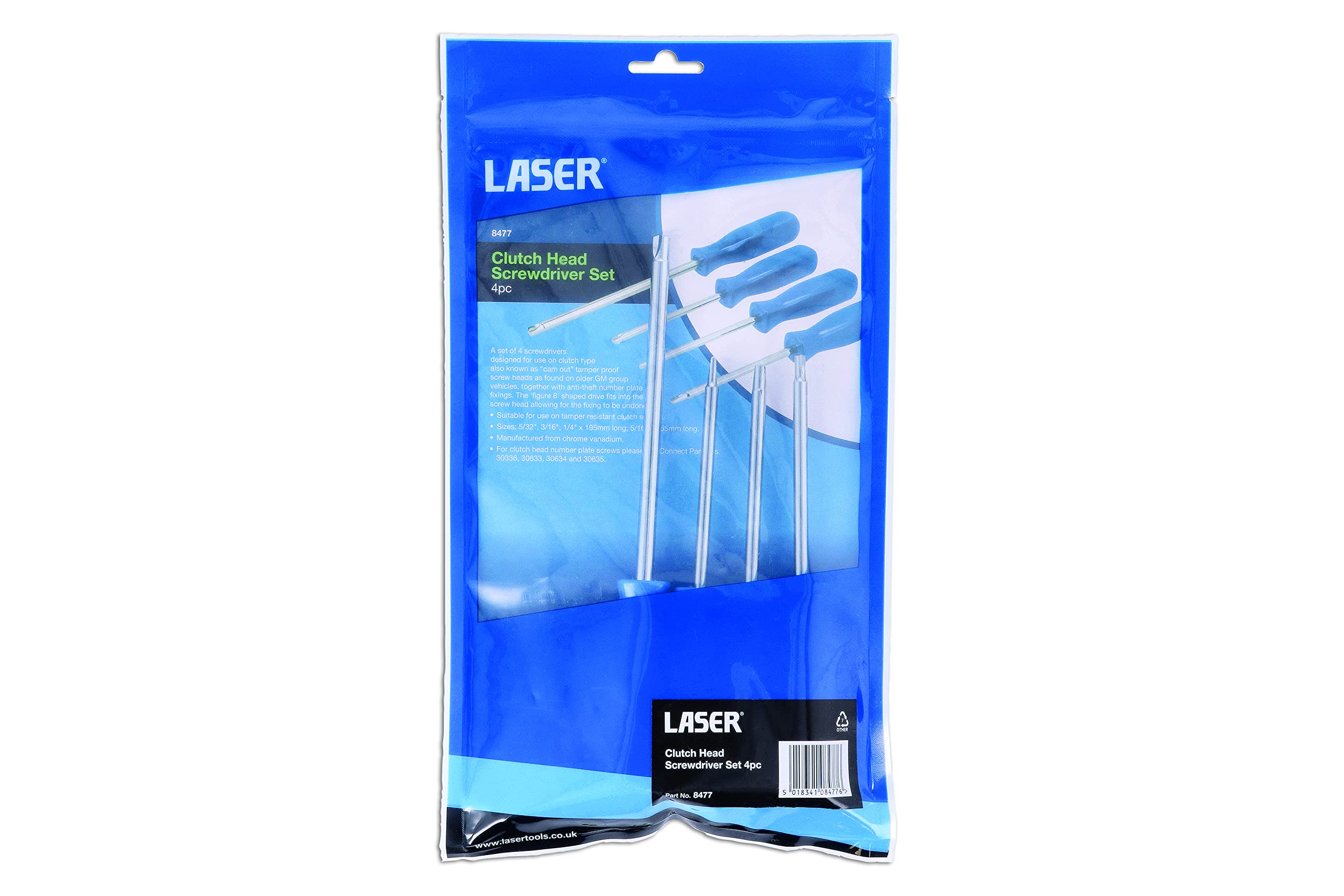 Amazon.com: Laser 8477 Clutch Head Screwdriver Set 4pc : Automotive