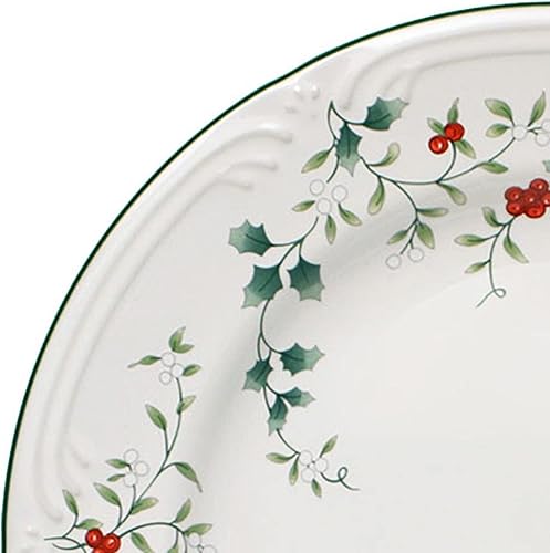 Miniatura 3 de Pfaltzgraff Winterberry - Platos llanos de 10-1/2 pulgadas, juego de 4, color blanco