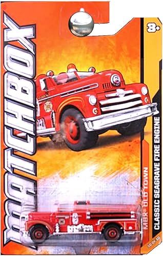 Matchbox 2012 MBX Old Town Classic Seagrave Camión de Bomberos Rojo