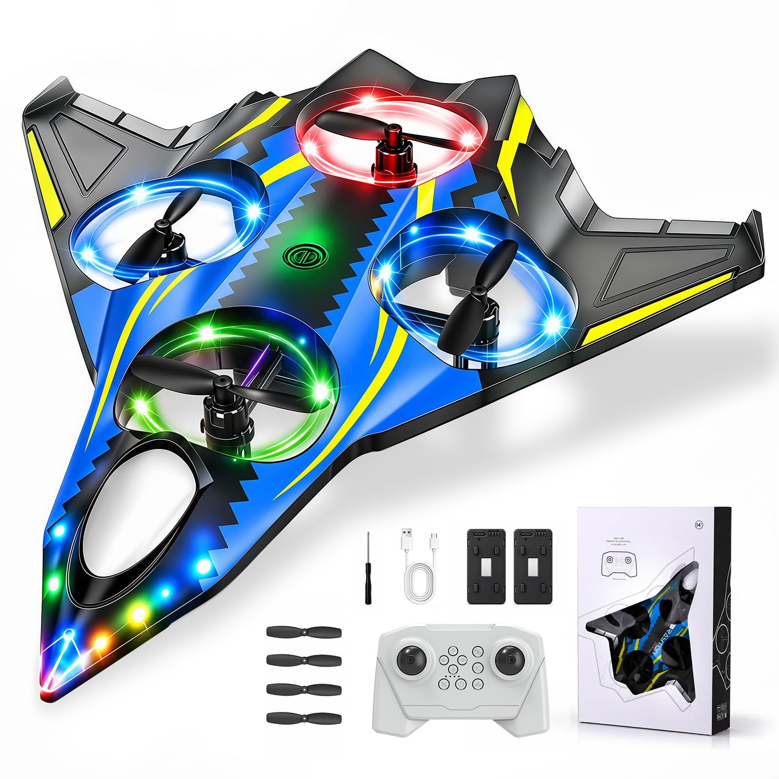 MSMV RC Plane,Remote Control Airplane Toy for Boys Age 10+,Blue