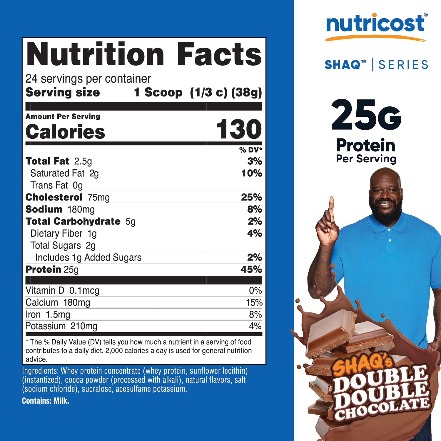 Nutricost Whey Protein Concentrate (Shaq's Double Double Chocolate) 2LBS — Amazon image 2