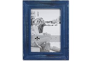 Lawrence Frames 5"x7" Durham Weathered Navy Blue Wood Picture Frame