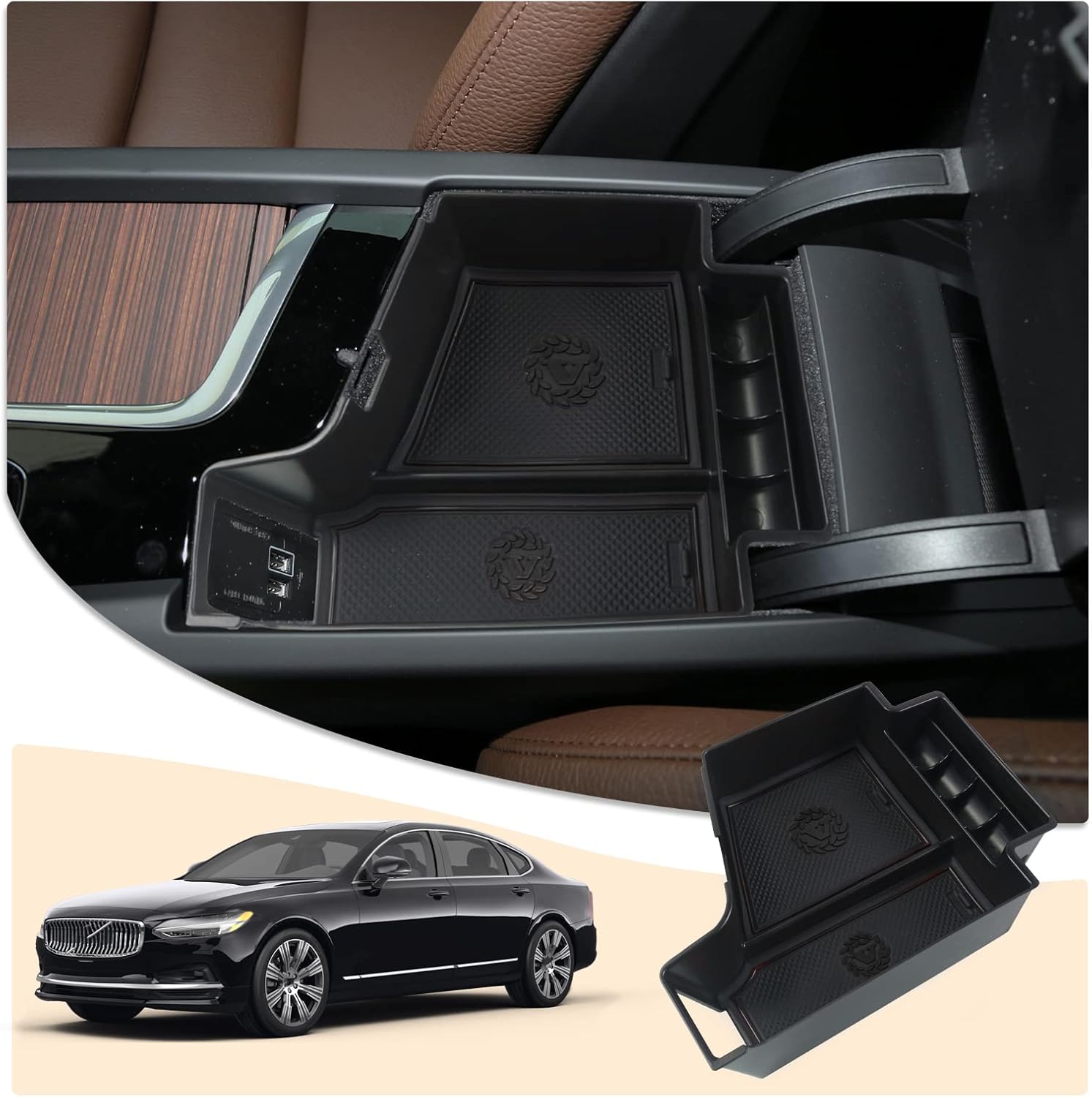 CDEFG Center Console Organizer Tray for Volvo XC60 2023