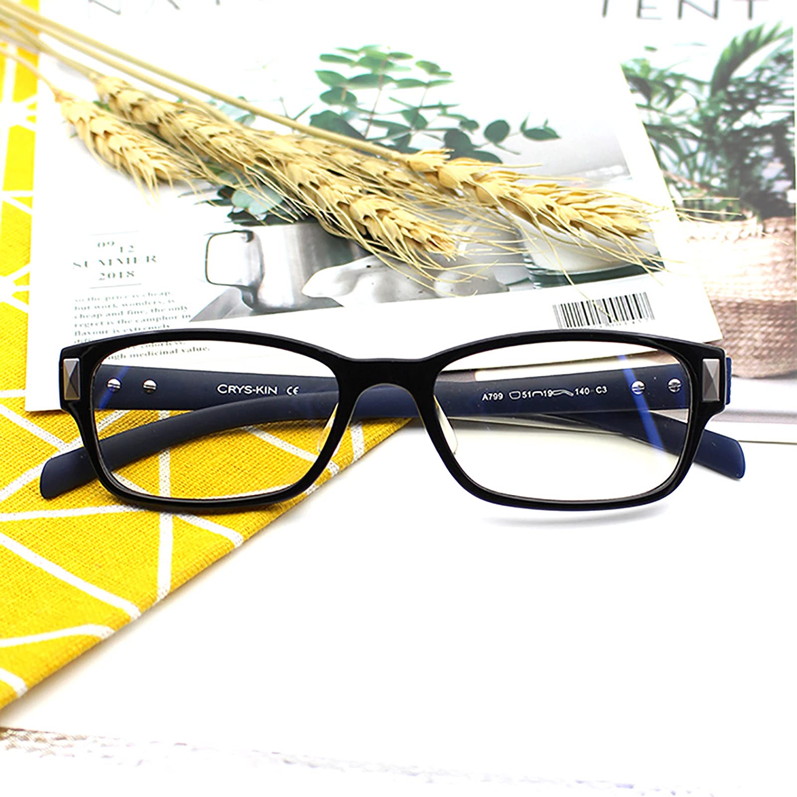 Gafas de Lectura Anti-Luz Azul para Hombres/Mujeres, Gafas de Lectura Graduadas Ultra Delgadas, Gafas de Lectura Lentes Transparente, Bisagras de Resorte +2,50