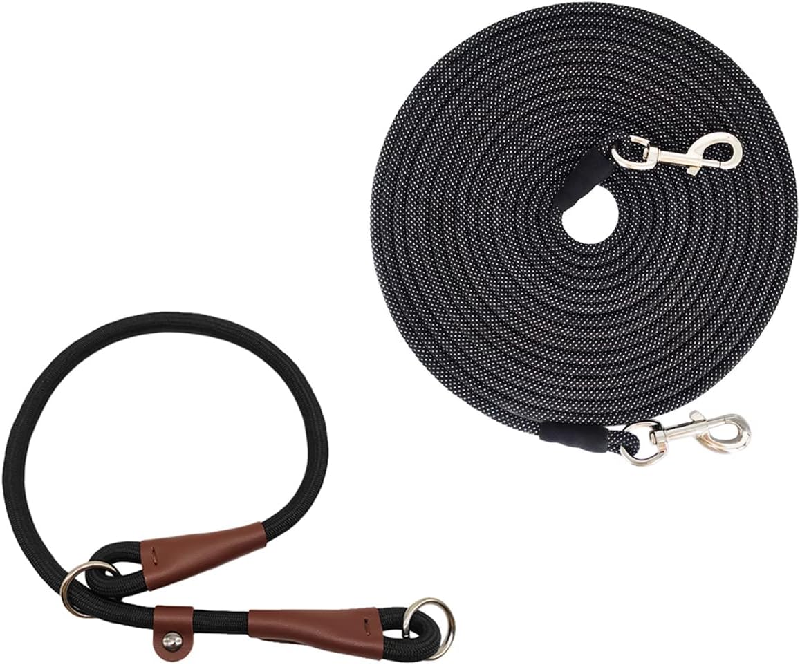 MayPaw Slip Lead Dog Collar + 6m Reflective Dog Tie Out