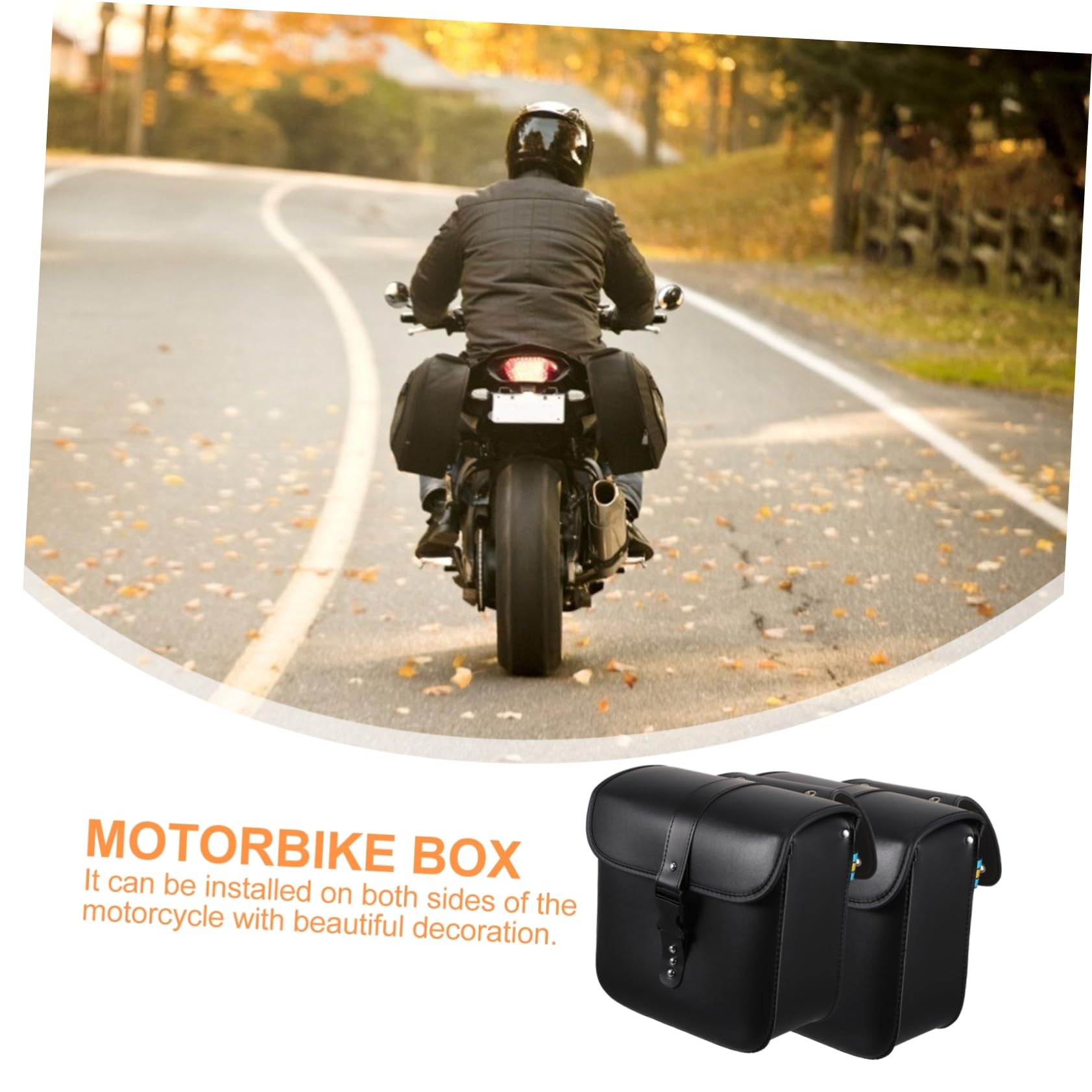 Zerodeko Motorradtasche Seitentasche aus Pu Schwarz mit Seil für Motorrad und Satteltaschen für Fahrrad Kinder