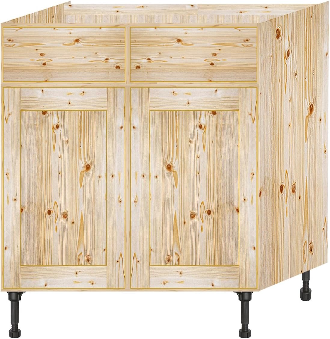 Furniture Nation Solid Wood Kitchen base Unit 1000mm Wide with 2 doors