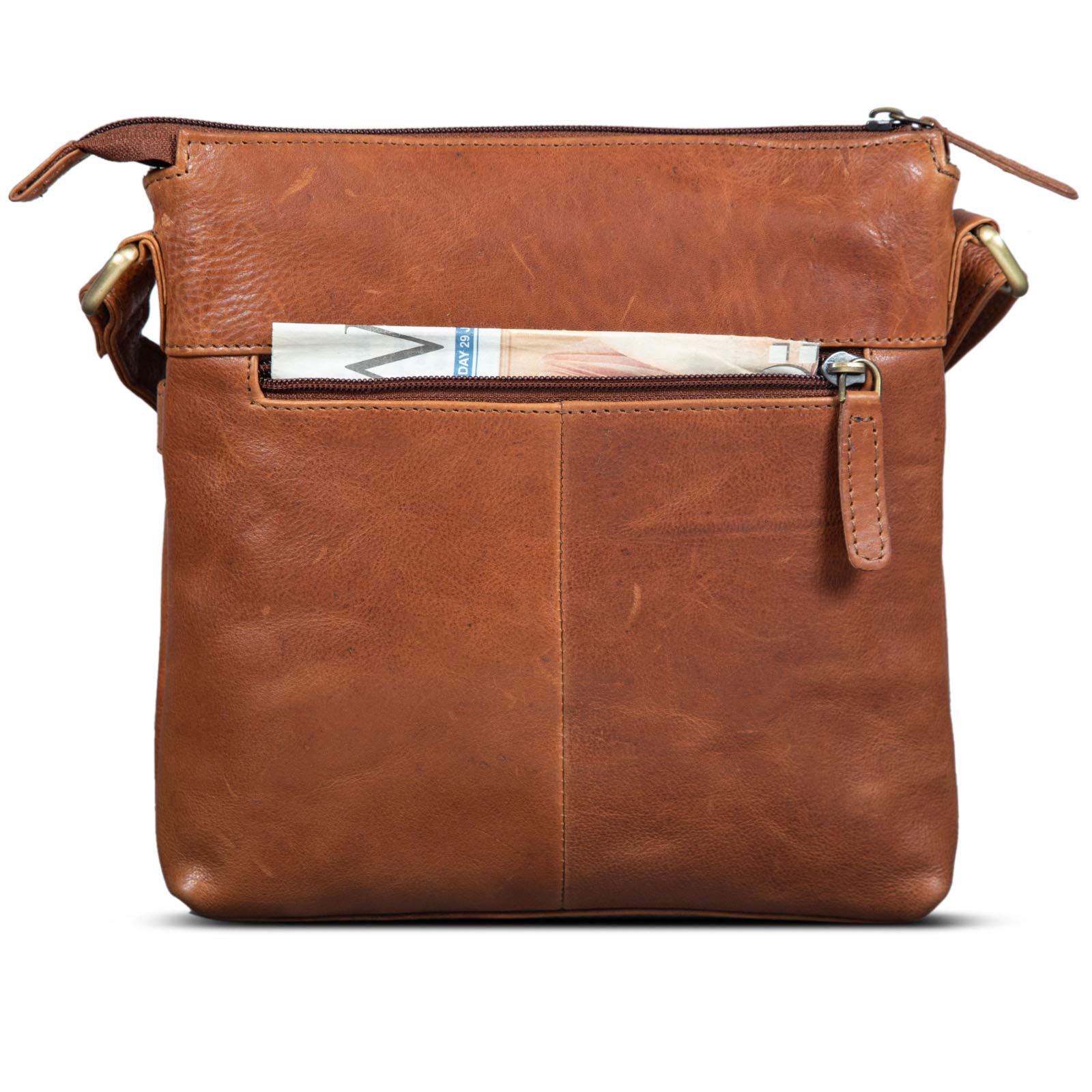 ROYALZ Borsello uomo Tracolla in Pelle Piccolo Borsa a Spalla vero Cuoio Stile Vintage di Qualità per Tablet da 9.7 Pollici