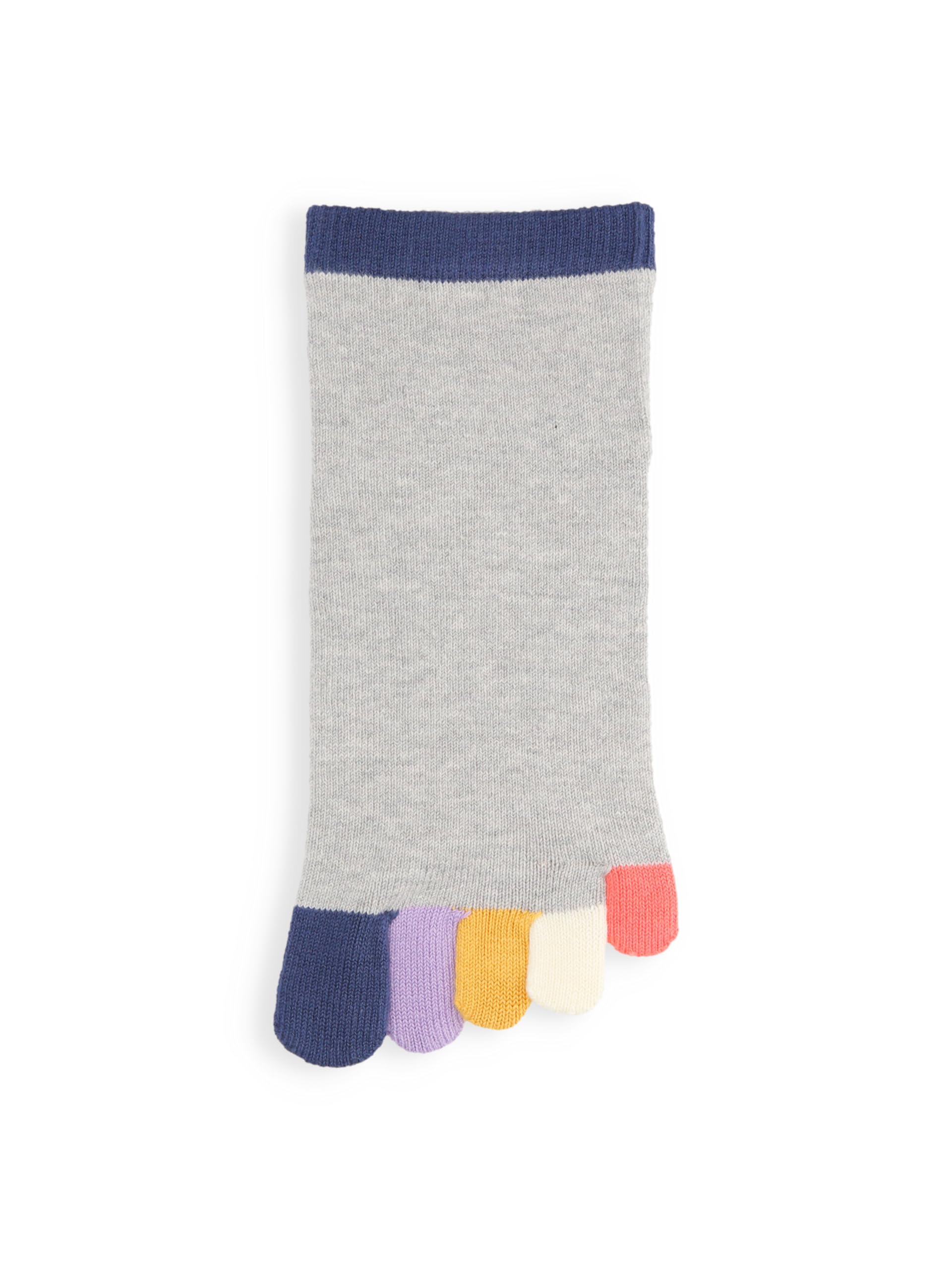 Tabio Rainbow Five Finger Toe Socks Women Gray Moke Made in Japan