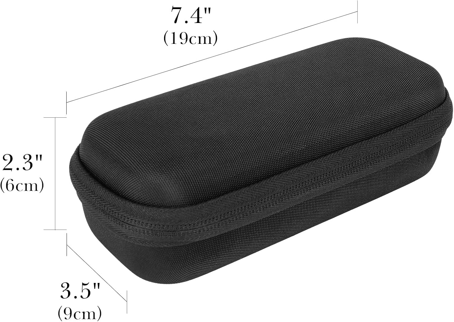 Diagram showing the dimensions of the Linkidea travel case
