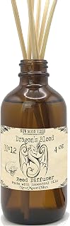 Dragon's Blood Essential Oil Reed Diffuser Set Room Aromatherapy Scent Infused Real Herbs Botanical Increase Spell Strength Willpower Mojo Power Protection Enhance Rituals Boosting Energy Projection