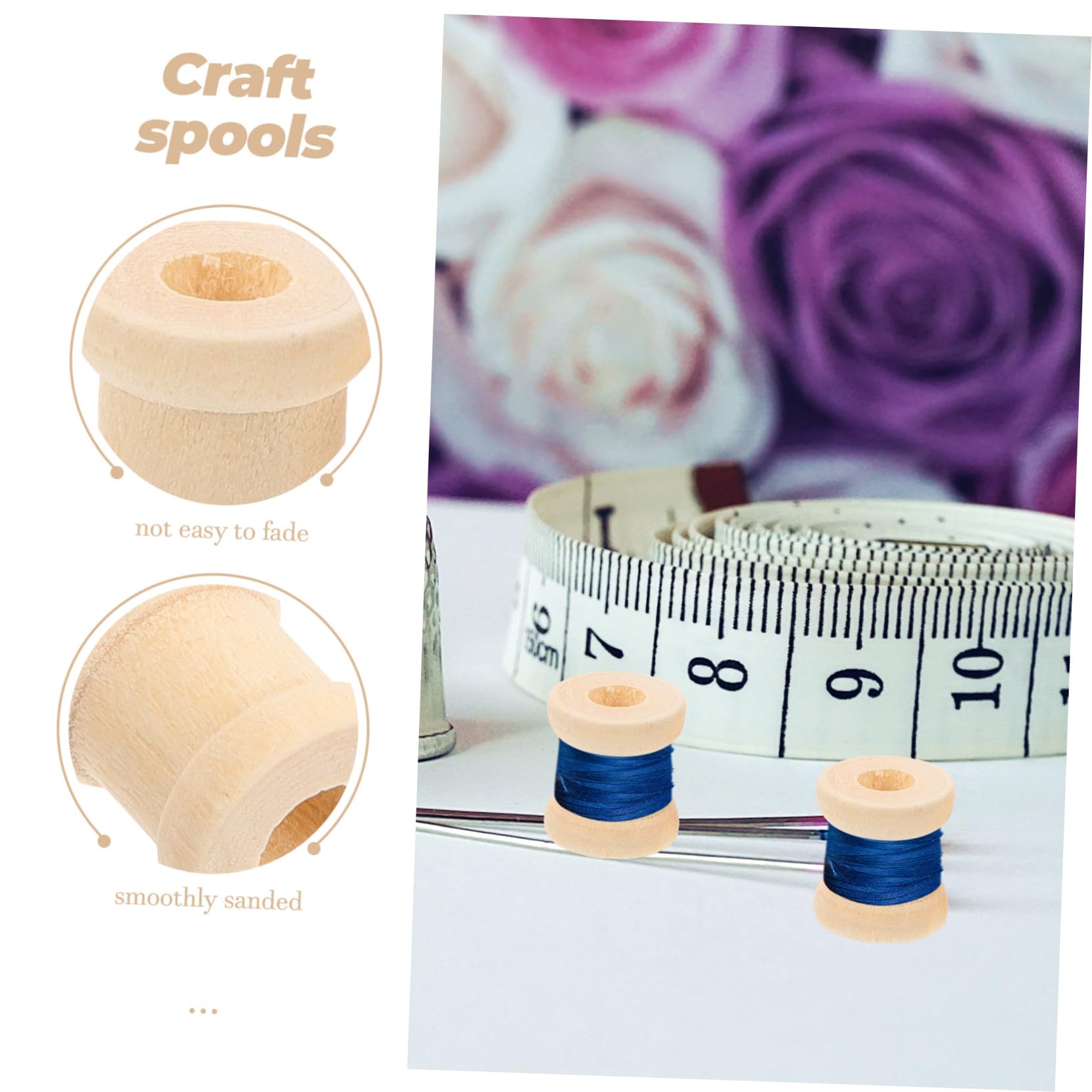 Amazon | AUTSUPPL 100個 糸巻き フロスボビン 空の糸こま 刺繍糸