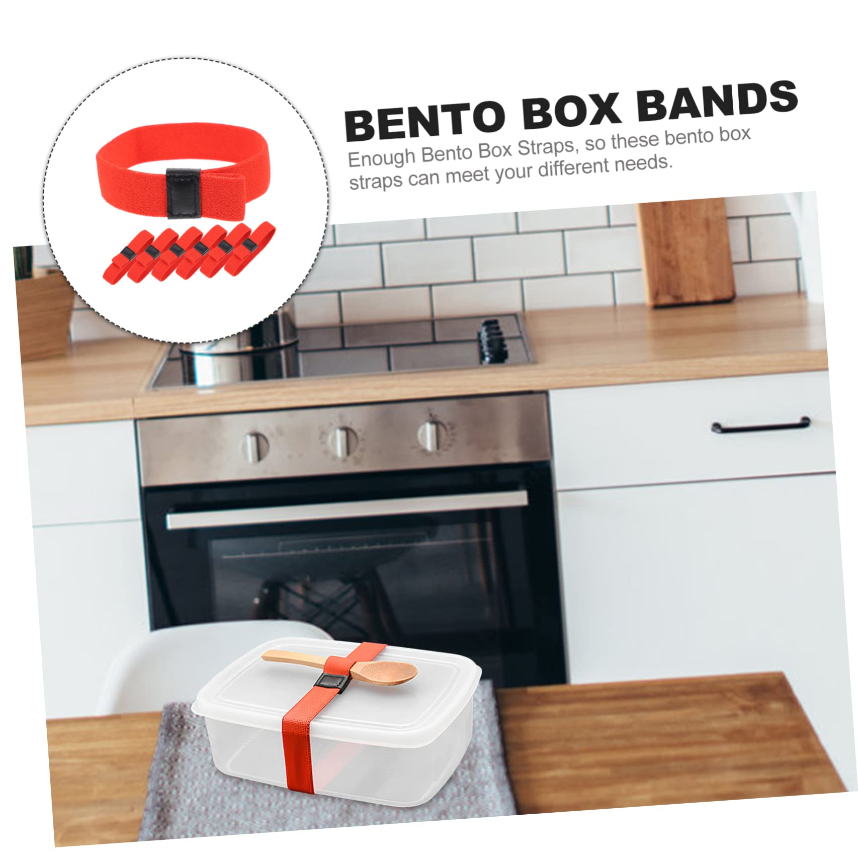 Cinghie Elastiche Per Bentos Box - 6 Pezzi Colorate, In Poliestere, Riutilizzabili E Lavabili - Foto 2