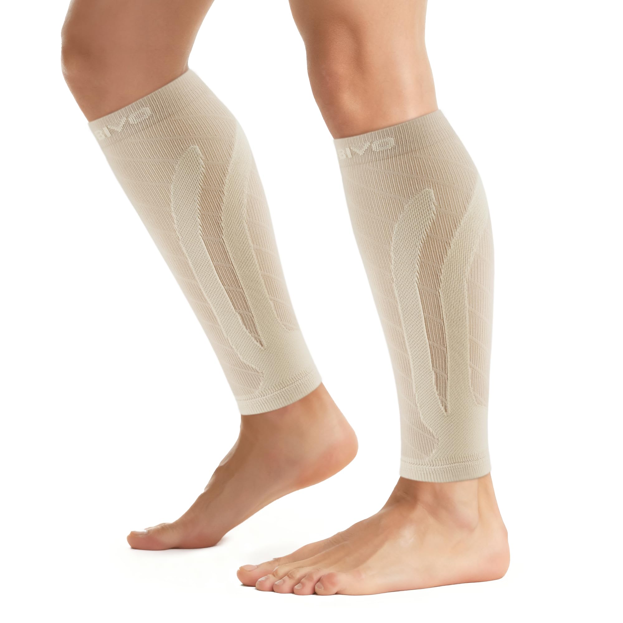 CAMBIVO 2 Paia Polpaccera Compressione Uomo Donna, Calze Compressione, Gambaletti Compressione, Fascia Elastiche Polpaccio, per Corsa, Fitness, Sport, Calcio, Ciclismo, Circolazione, Vene Varicose