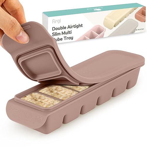 Miniatura 22 de Bandeja de silicona para congelador con tapa, 100% silicona platino de grado alimenticio, resistencia a fugas y apta para lavavajillas para Marrón,4