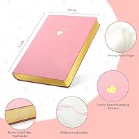 Vista 43 de CAGIE Lined Journal Notebook for Women and Girls 256 Pages Cute Diary with Heart-Shaped Leather Journals for Writing A5 Soft Cover Notebooks for