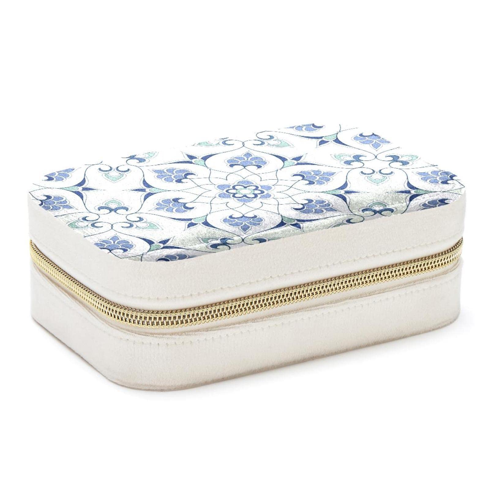 Boîte à bijoux de voyage avec compartiments anti-mêlement bagues