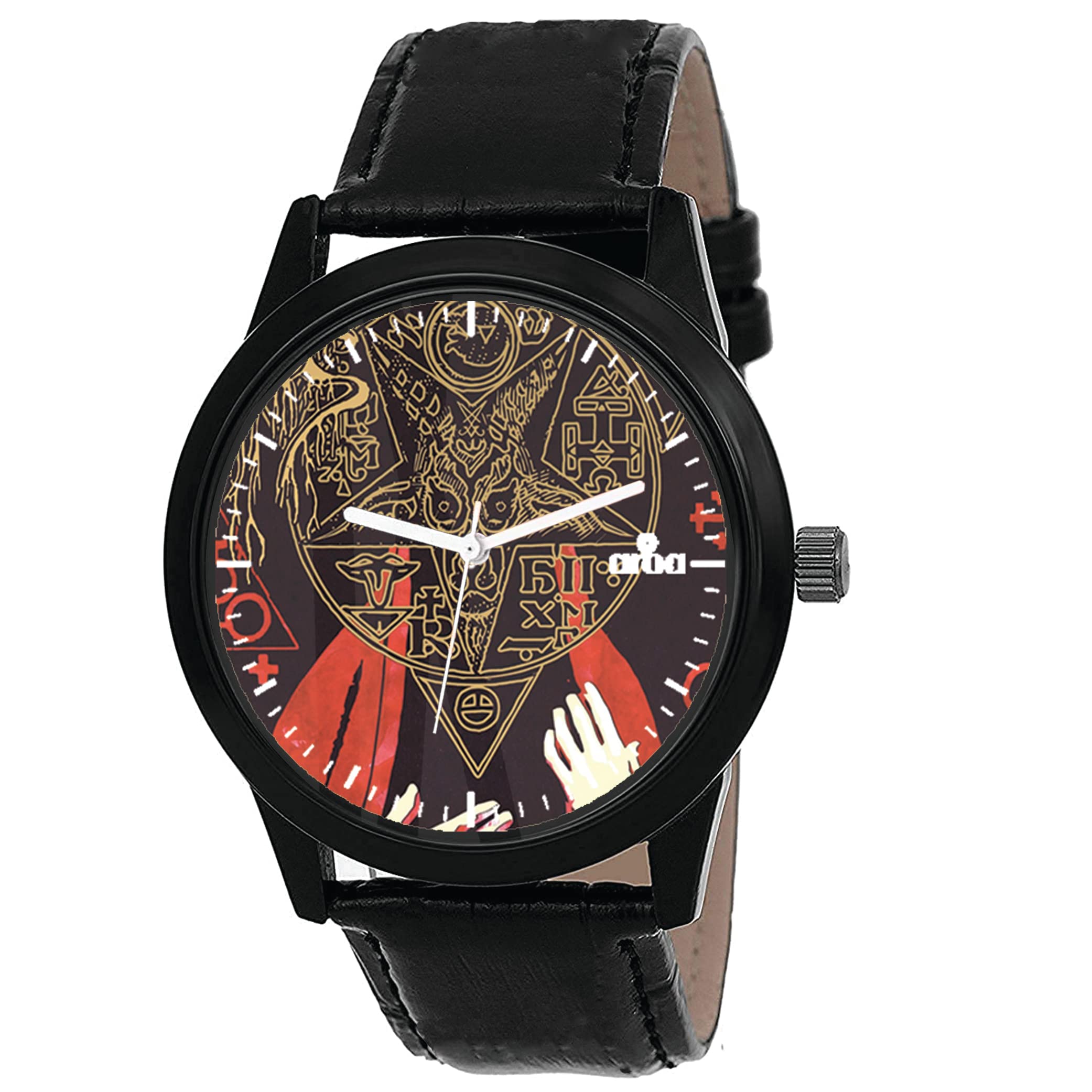 AROA Watch New Watch for Dark Demon Evil Occult Satanic Belief Model : 566 Black Metal Type Analog Black Strap Watch Black Dial for Men Stylish Watch for Boys (B0C57BT15V) Amazon Price History, Amazon Price Tracker