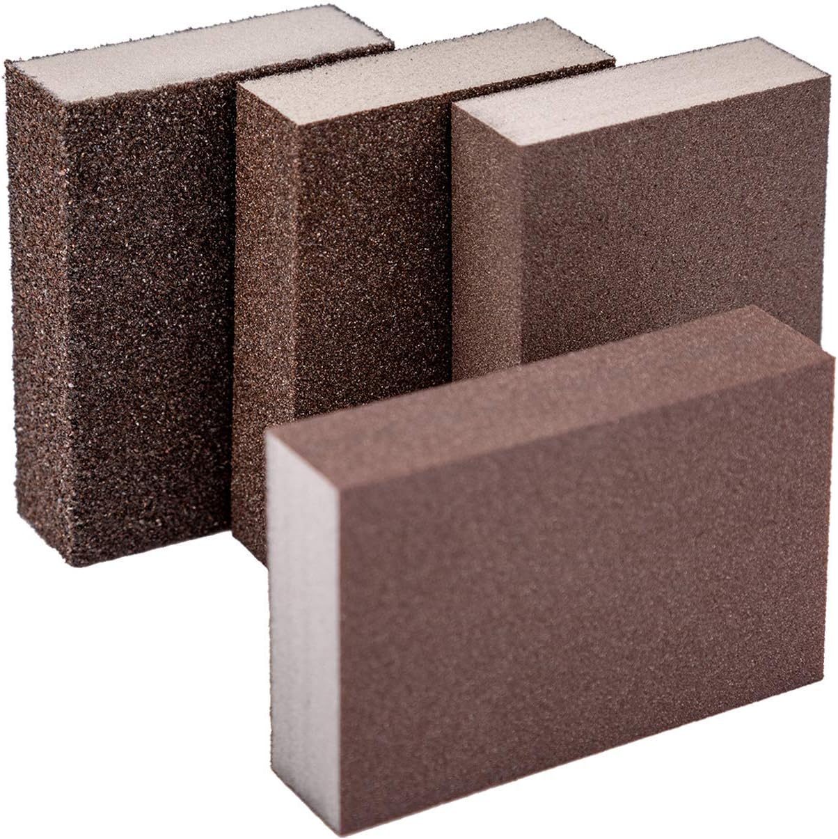 4 Pieces Abrasive Sanding Sponge Coarse Medium Fine Superfine 4