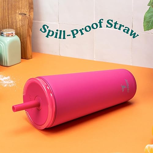 Miniatura 6 de REDUCE Halo - Vaso de acero inoxidable con aislamiento al vacío de 32 onzas, taza de viaje a prueba de derrames, con tapa con asa abatible, mantiene