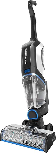 BISSELL CrossWave Cordless Max | Wet & Dry Multi-Surface Floor Cleaner | High Performance: Vacuums, Mops And Dries in One Go | 2765E,Black/Pearl White With Bossanova Blue Accents