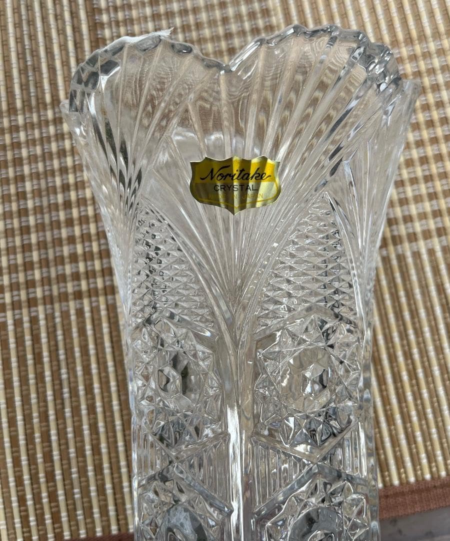 Noritake クリスタル花瓶 10インチ