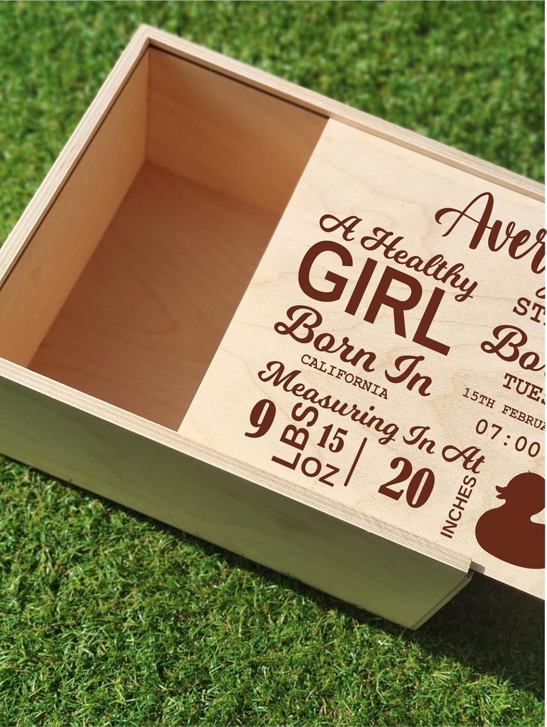 Personalized Baby Keepsake Box, Custom Wooden Keepsake Box, Keepsake Box for Girls, Gift for New Baby Girl, Baby Boy Memory Box
