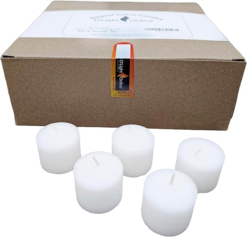 Dlight Online Velas votivas sin perfume para cumpleaños baby shower decoración del hogar y bodas negro y blanco 10 horas juego de 12