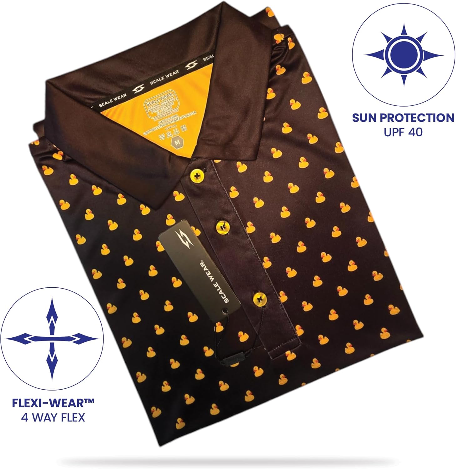 Funny Golf Polo Men Shirts - Short Sleeve UPF Quick Dry Fit Performance Moisture Wicking Stretch Crazy Summer Casual Tropical - Image 5