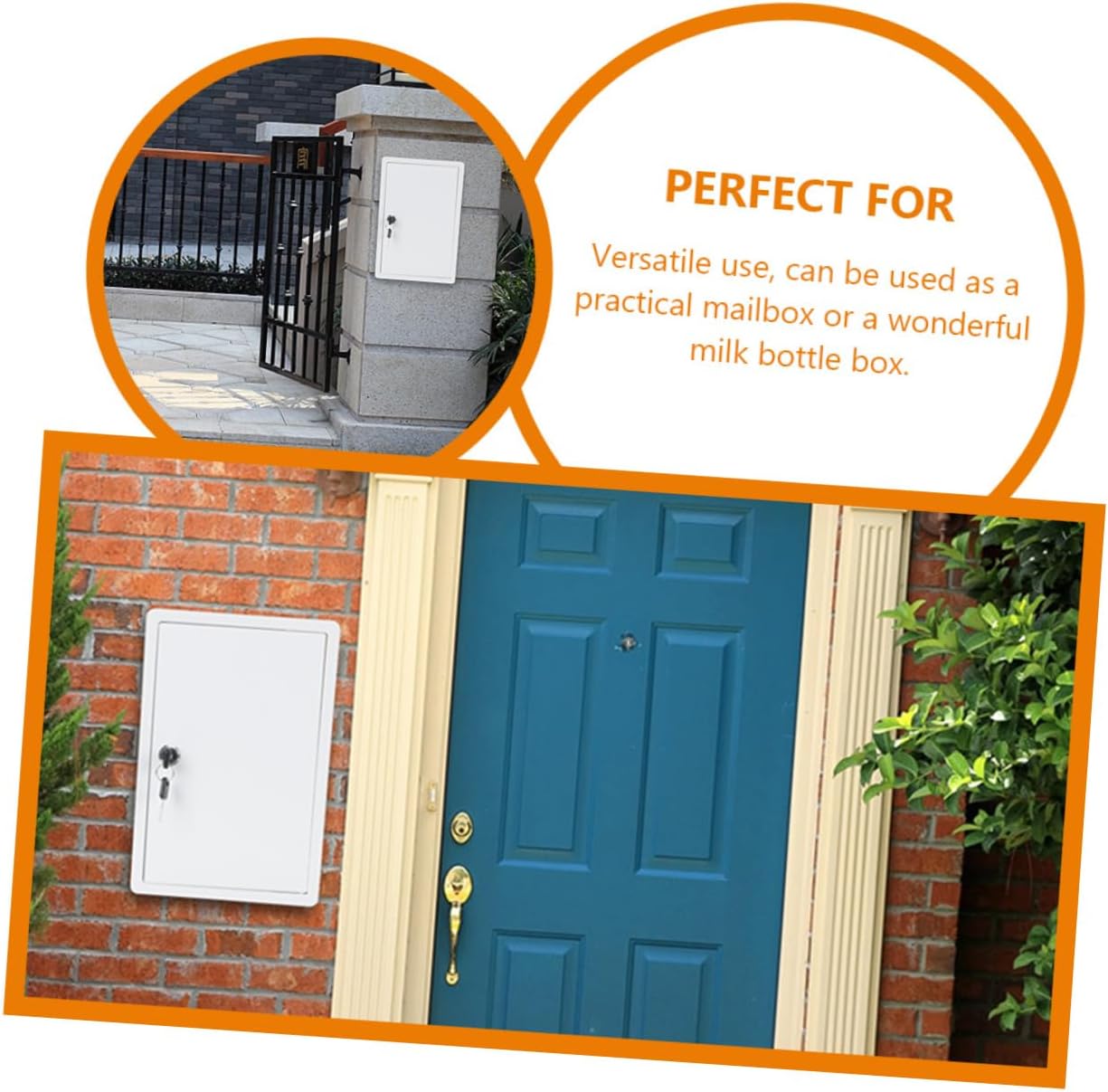 Lockable Wall-mount Milk Box Plastic Holder for Home Use Outdoor Dairy Case with Hanging Design Versatile Milk and Mailbox Storage in Random Colors