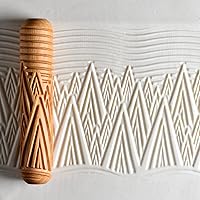 Vista 43 de MKM Pottery Tools Rodillos de mano grandes de madera para arcilla (BHR-01 Diagonal Basketweave)