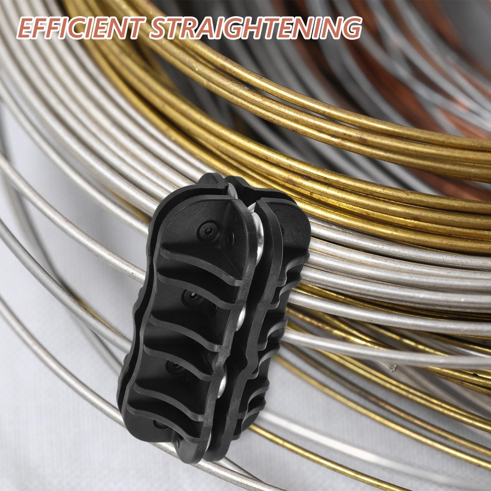 PartyKindom Raddrizzatore per Tubi in Rame Nero, Strumento Manuale | Alluminio e Pvc, per Bobine in Acciaio e Rame, Uso Officina Auto, per Meccanici e Fai da Te