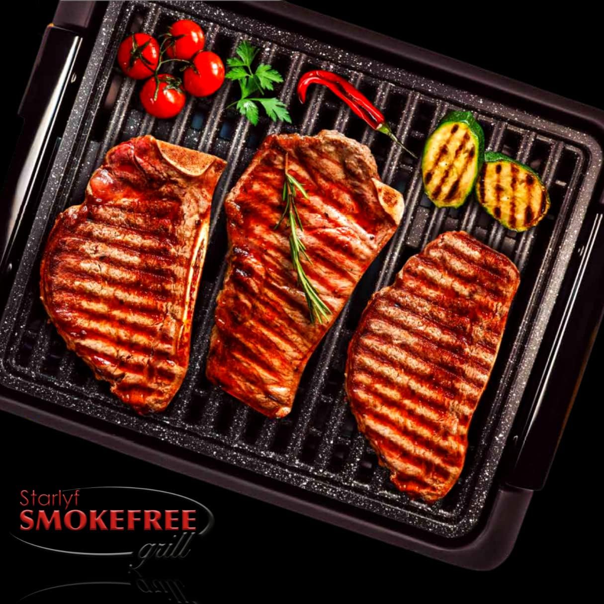 BEST DIRECT Piastra elettrica per Cucinare STARLYF Smokefree Grill, Original, Griglia No Fumo Carne e Verdure Grigliate, Bistecchiera ghisa Piastra x BBQ, smokeless, Griglia elettrica BEST DIRECT Piastra elettrica per Cucinare STARLYF Smokefree Grill, Original, Griglia No Fumo Carne e Verdure Grigliate, Bistecchiera ghisa Piastra x BBQ, smokeless, Griglia elettrica